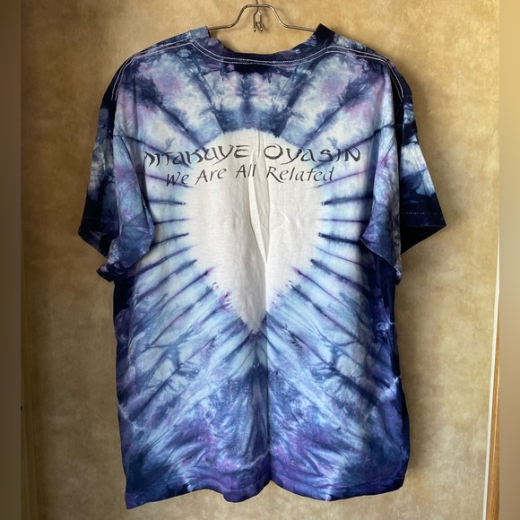 VTG Mikio Kennedy Tie Dye 90s Lakota Native Artist Western Skull Delta Cotton XL - Picture 5 of 5